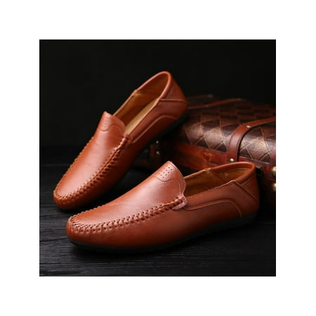 Urban Outfitters Leather Moccasins - Fashion Men's Driving Moccasins Slip On Loafers Shoes Suede Leather Casual Boat