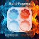 thumbnail image 3 of Pumpkin ice cube molds 2-Pack, silicone ice cube molds 3D Pumpkin Ice Molds 2.5 Inch, Large Ice Cube Trays, Make 4 Giant, orange&green, 3 of 3