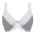 Women's Underwire Lace Unlined Everyday Bra Minimizer Full Coverage Bralette 38D - Walmart.com