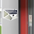 thumbnail image 2 of LUCES DE JARDÍN CON ENERGÍA SOLAR LÁMPARAS DE SEGURIDAD AL AIRE LIBRE PARA PATIO DE MONTAJE EN PARED/VALLA 100LED 1 pieza kusrkot Luz de pared exterior impermeable, 2 of 8