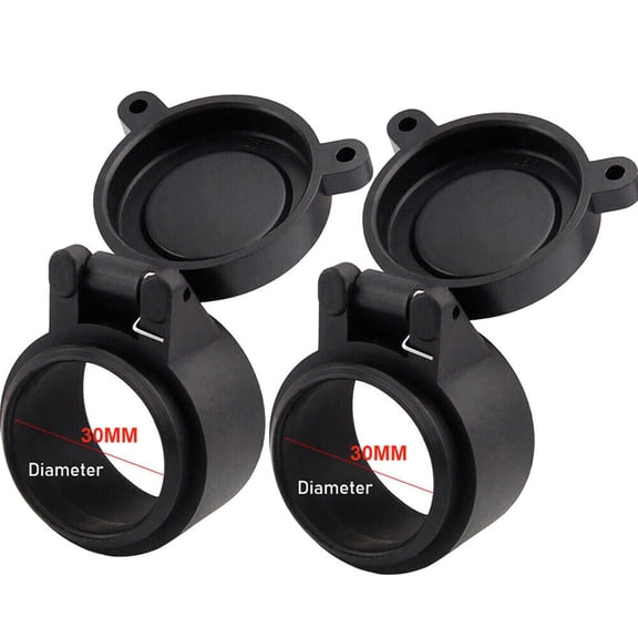 2Pcs Flip Up Scope Covers Rifle Scope Protect Objective Cap Lens Cover US