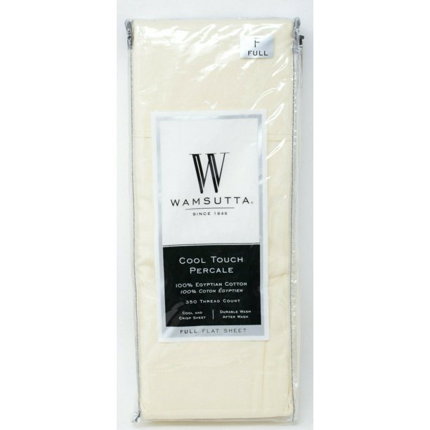 Wamsutta Cool Touch Percale 350 TC 100 Egyptian Cotton Full Flat