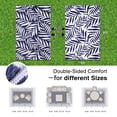 thumbnail image 2 of Smiry Outdoor Rugs 5x8, Waterproof Plastic Straw Indoor Outdoor Mat for Patio, RV Camping, Deck,Porch, Navy & White, 2 of 9