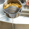 thumbnail image 4 of Noodle Strainer, Kitchen Drainer Silicone Pot Side Vegetable Drainer, 4 of 5