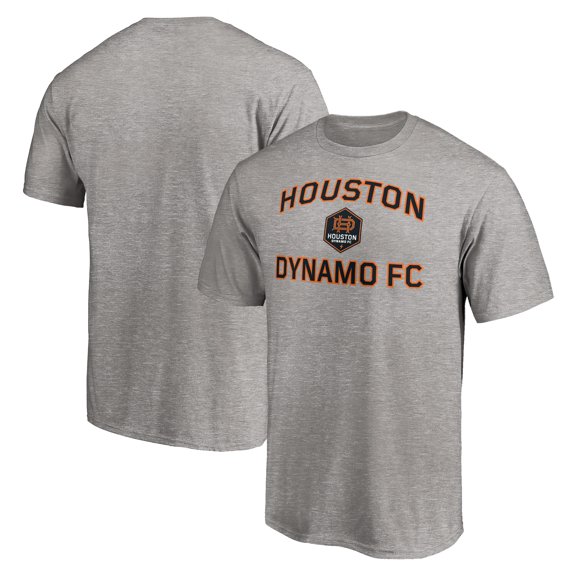 Men's Heather Gray Houston Dynamo FC Heart and Soul T-Shirt