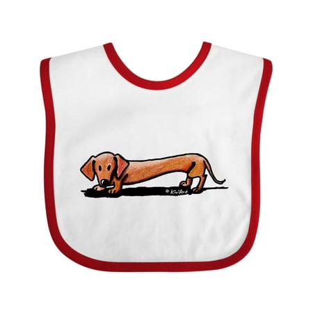 

Inktastic Little Red Doxie Gift Baby Boy or Baby Girl Bib