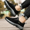 thumbnail image 6 of Men's Suede Slip On Anti-Slip Lightweight  Loafers Casual Fashion Breathable Low-top Safety Sneakers Comfortable Walking Boat Shoe, 6 of 13