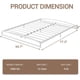 thumbnail image 2 of 6-pulgada tamaño completo size metal platform marco de cama con arch design: low marco de cama, heavy duty, strong bearing capacity, no necesita colchón base - blanca, 2 of 7