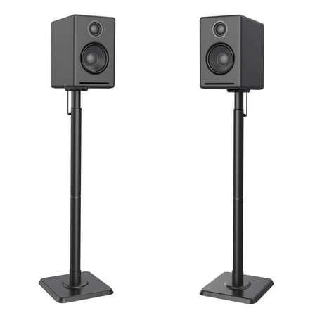 USX MOUNT Speaker Stand Height Adjustable for Satellite & Bookshelf Speaker(Only Speaker Stand Pair) - 11LBS Capacity