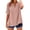 40# Pink, variant on Linen Shirts for Women Plus Size 3/4 Sleeve Button Down Blouses 2026 Summer Casual Loose Comfy Cotton Gauze Tops Navy S