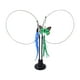 thumbnail image 3 of Juguetes de plumas para gatos, juguete interactivo para gatos con súper ventosa, plumas de resorte para gatos Gusano azul verde, 3 of 7