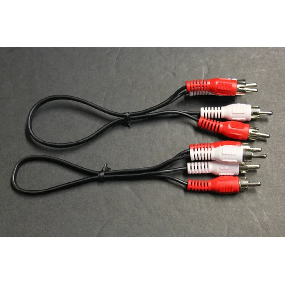 2 Pcs 3 Ft 4" Composite Av 2-Rca Audio Cable Male Red White