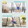 thumbnail image 3 of Slevoo 2-in-1 Baby Jumper and Swing Set with Portable Quick Foldable Stand, Easy Setup, Adjustable Strap, Soft Padded Seat, Blue, 3 of 8