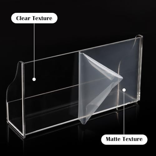 5x8 Acrylic Index Card Holder Index Card Display Stand For Desk Note Cards File Box Postcard Holder Business Stand Display Index Organizer Case for Office Business Desktop(No Cards)