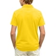 thumbnail image 4 of Boys' School Uniform Short Sleeve Polo Shirt Button Closure Moisture Wicking Performance Material, 4 of 7