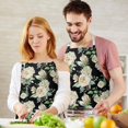 thumbnail image 3 of Pioneer Flower Floral Print Pattern Apron-Garden Aprons for Women with Pockets-Cotton Linen Waterproof Kitchen Cooking Gardening Aprons Adjustable for Kitchen,Cooking,BBQ and Salon 33x27 Inch, 3 of 7