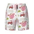 thumbnail image 4 of Lsque Mens Swim Trunks Cow And Pig Pattern - Bathing Suit Compression Liner - Beach Swim Shorts Swimwear - (S-3XL) - Stretch Quick Dry -Medium, 4 of 9