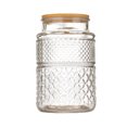 thumbnail image 2 of YAOMOBB Airtight Glass Jar Vintage Pattern Glass Storage Jar Bamboo Lid Large Capacity Kitchen Storage Container Good Sealing, 2 of 7