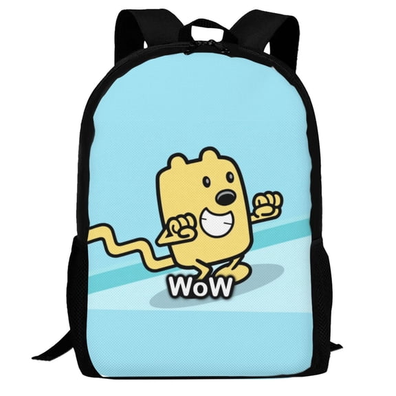 Wow Wow Wubbzy Backpack Laptop Outdoor Sport Travel Hiking Waterproof Backpack-Cartoon Printing Casual Shoulder Bag