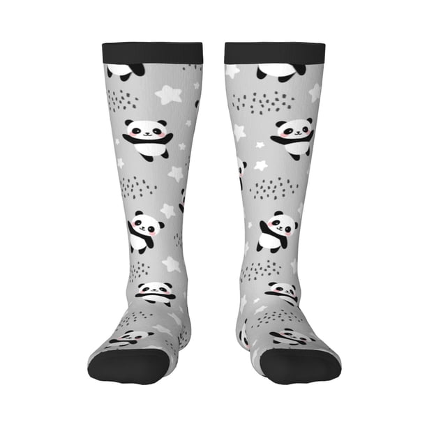 Balery Pandas Calcetines novedosos Calcetines deportivos Calcetines hasta la rodilla Calcetines de algodón Calcetines originales y geniales