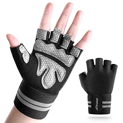 2#  Trideer 7.1-7.7" Workout Gloves Full Palm Protection & Extra Grip Rowing Gym 