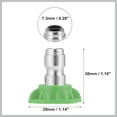 thumbnail image 4 of 25 Degrees High Pressure Washer Spray Nozzle Tips Quick Connector Green 5 Pcs Replacement Car Parts, 4 of 7