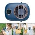 thumbnail image 3 of Ventilador personal USB para colgar cuello, ventilador perezoso, mini ventilador de escritorio con cordón ajustable, ventilador portátil de 3 ve Azul Macarena Ventilador de cuello colgante, 3 of 8