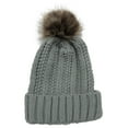 thumbnail image 2 of ZVNAΖH Winter Hats for Women with Pompom Warm Beanie Knit Hat Thick Slouchy Snow Knit Skull Ski Cap, 2 of 2