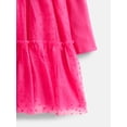 thumbnail image 3 of Wonder Nation Toddler Girls Party Dress with Long Sleeves, Sizes 12M-5T, 3 of 3