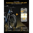 thumbnail image 5 of Jasion Thunder Electric Bike for Adults, 1500W Peak Motor 48V 18Ah Removable Battery, 80 Miles Longe Range, 26'' x 4'' Fat Tire E-Mountain Bicycle, APP Control, UL2849, 5 of 9