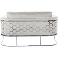 thumbnail image 3 of Meridian Furniture Casa Cream Velvet Upholstereded Loveseat, 3 of 10