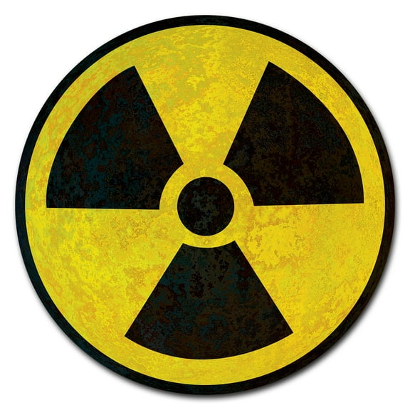 SignMission Circular Rigid Plastic Sign 12" Tall - Radioactive | Plastic Sign |  Made in the USA