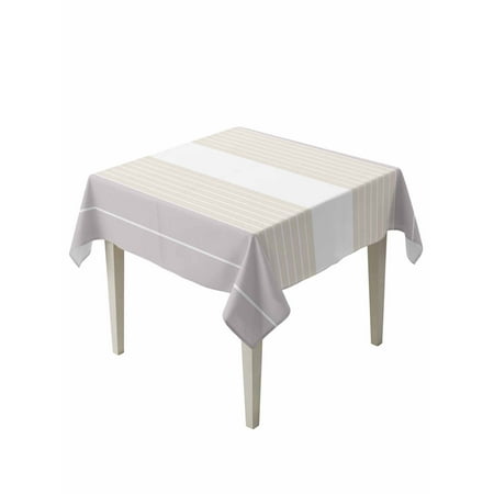 Gray Beige Stripe Table Cloth Modern Art Horizontal Striped Waterproof Tablecloth for Square Tables Reusable Washable Fabric Table Cover for Restaurant Kitchen Dining Tables 60 x60 Gray Beige Stripe Table Cloth Modern Art Horizontal Striped Waterproof Tablecloth for Square Tables Reusable Washable Fabric Table Cover for Restaurant Kitchen Dining Tables 60 x60