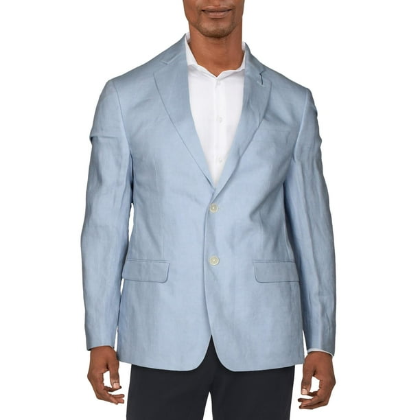 Lauren Ralph Lauren Mens Lassiter Linen Suit Separate Blazer Blue 40R -  