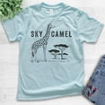 thumbnail image 2 of Kids Sky Camel Shirt, Youth Kids Boy Girl T-Shirt, Funny Giraffe Shirt, Safari Shirt, Light Blue, Medium, 2 of 4
