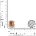 thumbnail image 3 of Gem Stone King 7.10 Ct Emerald Cut Brown Tiger Eye 18K Rose Gold Plated Silver Ring, 3 of 5