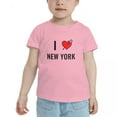 thumbnail image 2 of I Love New York Funny Toddler T-Shirts for Boys Girls (Pink, 4T), 2 of 5