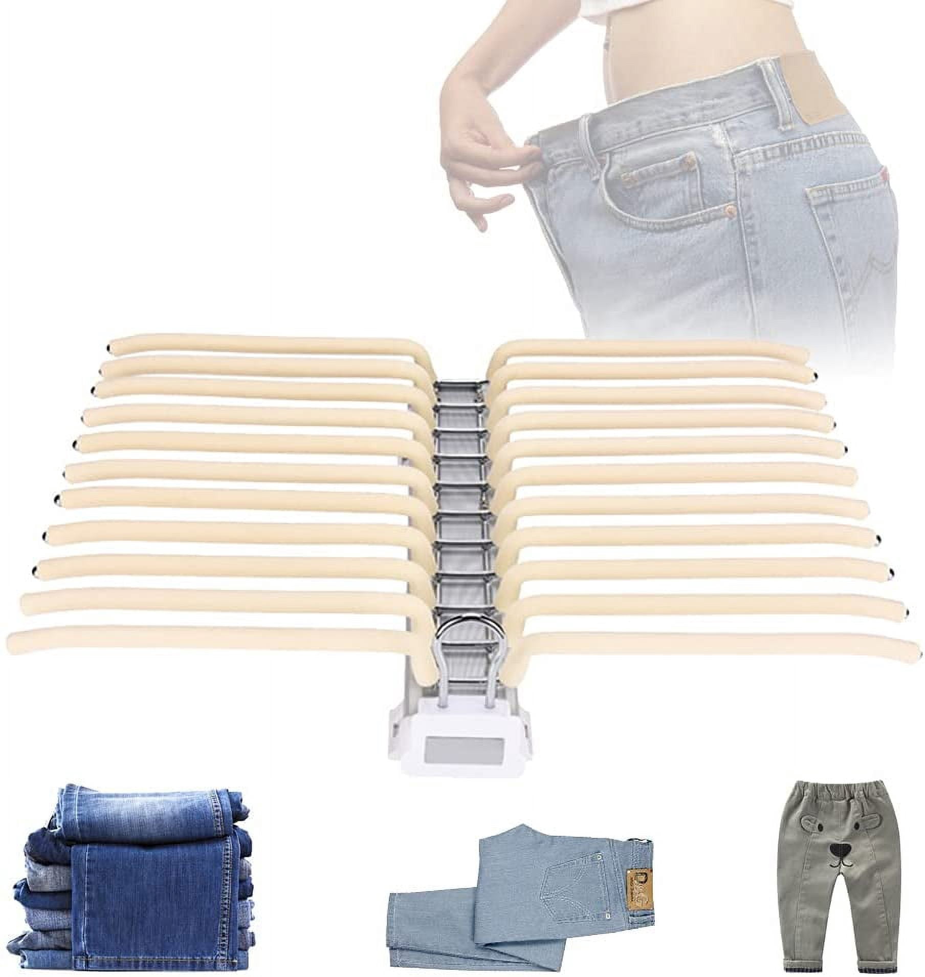 Fetcoi, Pants Rack Pull Out Trousers Rack 22 Arms Steel Pull Out Pants Hanger