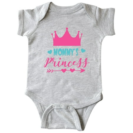 

Inktastic Mommy s Princess Crown Hearts - Pink Blue Gift Baby Girl Bodysuit