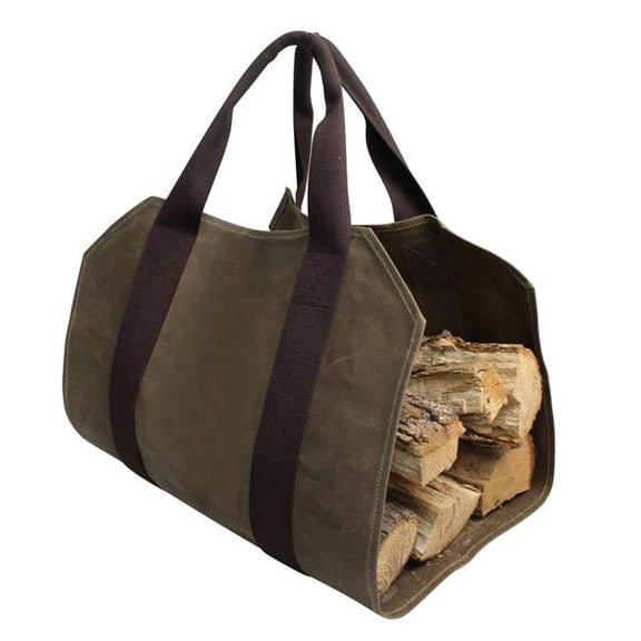 Preferred Nation P6340.BRN Ford Wax Canvas Firewood Carrier, Brown