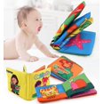 thumbnail image 4 of Lindbes 4 Pack Baby Bath Books Nontoxic Fabric Soft Baby Cloth Books  Early Education Toys Waterproof Baby Books for Toddler  Infants Crinkly Cloth Book Bath Toys for 6 to 12 - 18 Months, 4 of 8
