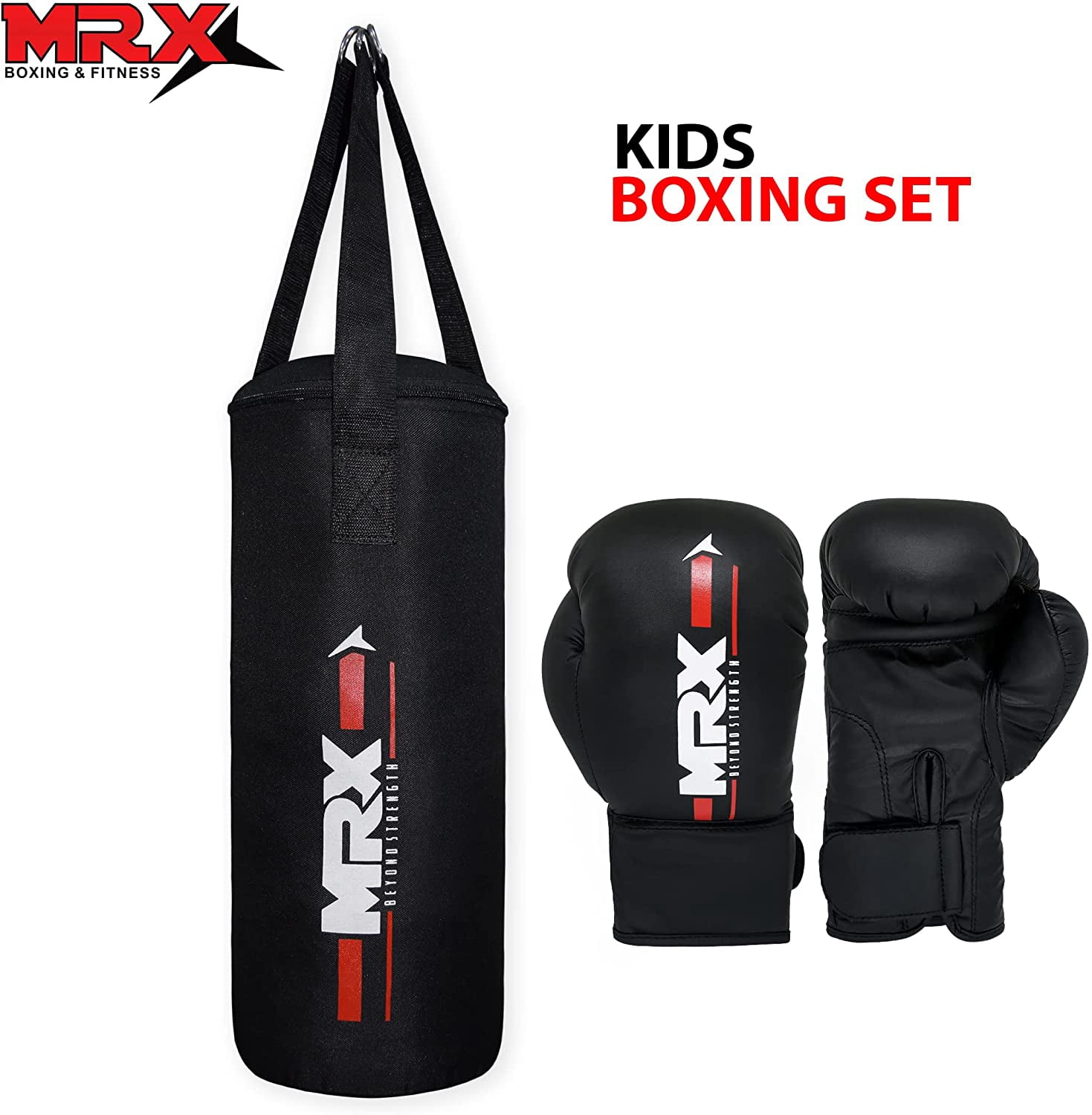 MRX Kids Boxing Training Set of Gloves for Kids 6 oz Boys Girls sparring Punching Bag Youth Junior