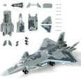 thumbnail image 1 of NUOTIE 1:100 Scale J-20 Fighter Jet Quick Build Model Kit Plastic Millitary Jet Toy Plane Assembly Aircraft Model with Stand Gift for Kids (26 Pieces), 1 of 6