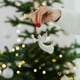 thumbnail image 5 of Adorno Colgante Blanco Irregular con Purpurina para Árbol de Navidad, Decoración Navideña, Hogar, Tienda, Escaparate., 5 of 6