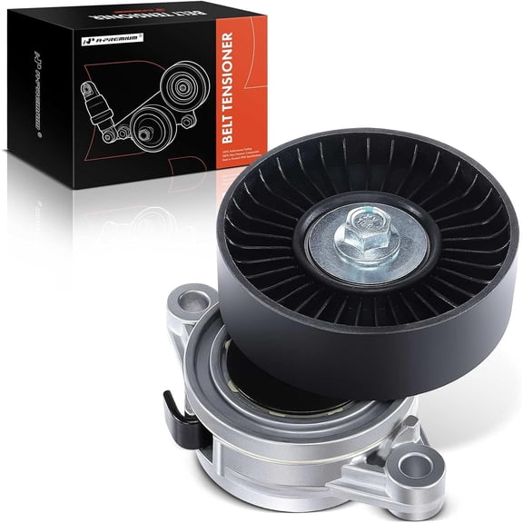 A-Premium Belt Tensioner Assembly with Pulley Compatible with Saturn SC 1991-1992, SC1 SC2 1993-2002, SL SL1 SL2 1991-2002, SW1 1993-1999, SW2, L4 1.9L, Replace# 21006508, 16452602