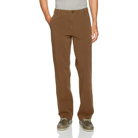 Dockers Men's Straight Fit Downtime Smart Flex Pants Brown Size 38X29