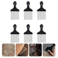 thumbnail image 4 of Juego de peines para cabello afro con dientes anchos de metal duradero para peinar el cabello rizado., 4 of 5