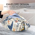 thumbnail image 4 of Yayeee Pillowcase Queen Size Set of 2 Satin Wrinkle Resistant Pillow Case, Blue Sardines Pattern, 4 of 7