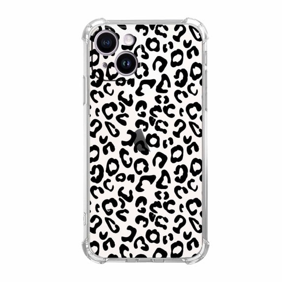 Leopard print Clear Case for iPhone 14 Plus,Transparent Soft TPU Bumper Full Cover Case