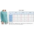 thumbnail image 3 of Hanerdun Women Long Sleeve Blouse Female Round Neck Button T-Shirt Sky Blue 2XL, 3 of 5